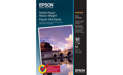  Бумага Epson A4 167г/м2, 50 листов, матовая (C13S041256)