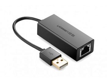 Конвертер сигнала UGREEN CR110 USB 2.0 10/100Mbps Ethernet Adapter (Black) (20254)