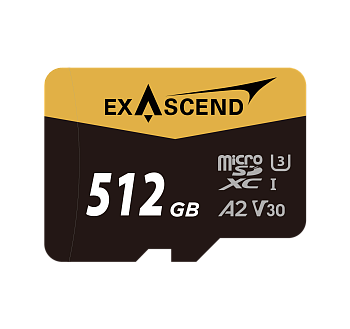 Карта памяти MicroSD Exascend Catalyst, 512Gb, SDXC I, UHS-I (V30), R175/W150 +SD adapter (EX512GUSDU1-AD)
