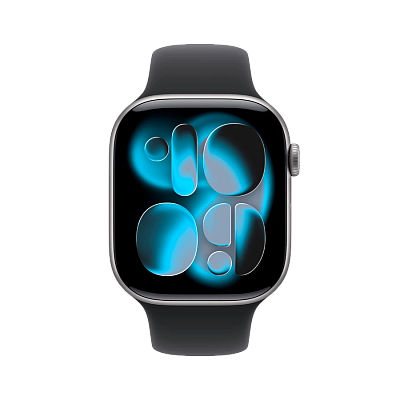 Смарт часы Apple Watch Series 11 GPS 46mm Space Grey Aluminium Case with Black Sport Band - M/L (MEV44RK/A)