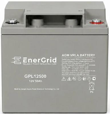 Аккумулятор EnerGrid GPL12500, 12В 50Ач (EnerGrid GPL12500)