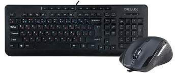 Клавиатура Delux DLD-6220OUB, Black + мышь (DLD-6220OUB)
