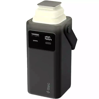 Пауэрбанк ttec ReCharger Extreme LCD, 20.000mAh - Black (2BB238S)