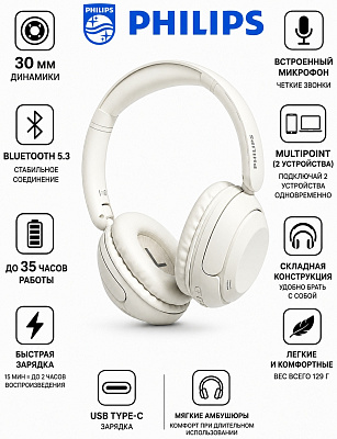 Наушники Philips TAH1120, White (TAH1120-WH)