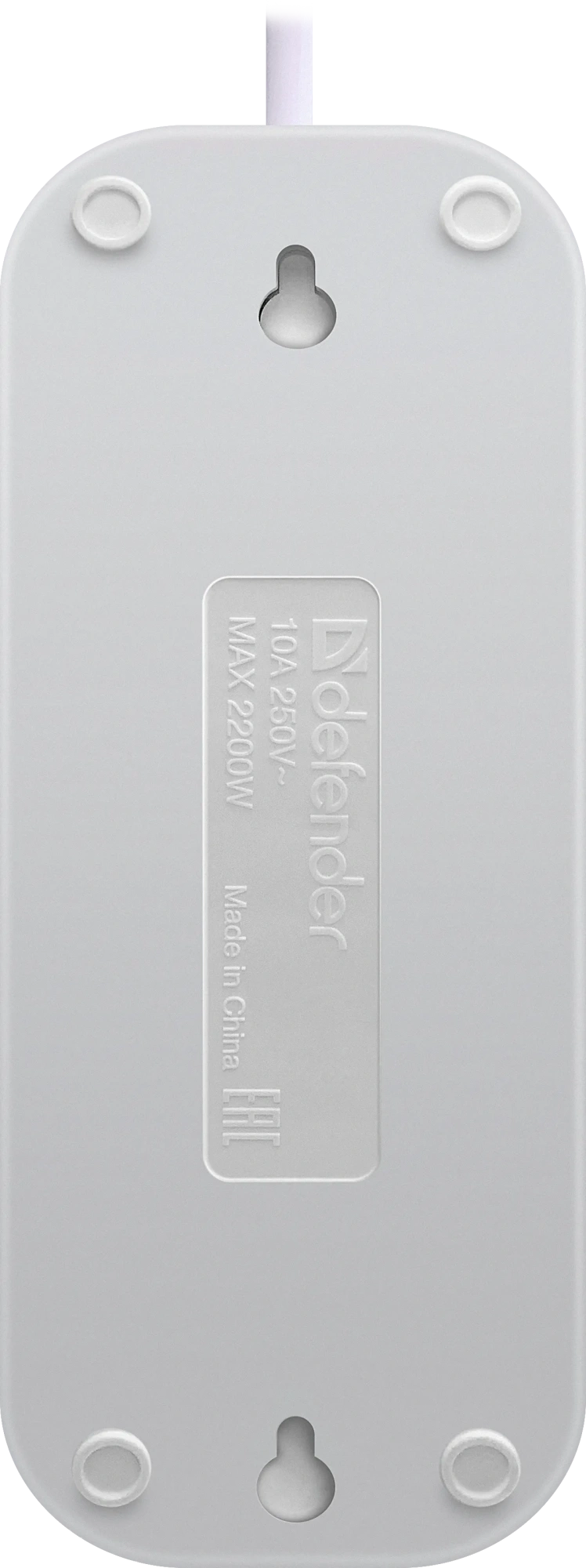 Удлинитель без заземления Defender B230 10 А, 2 м, 3 розетки, белый (99276) Удлинитель без заземления Defender B230 10 А, 2 м, 3 розетки, белый (99276)