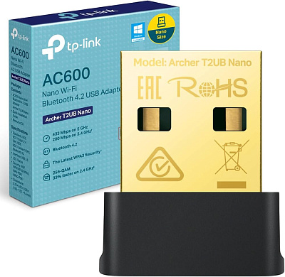 Сетевой адаптер беспроводной USB AC 600 Tp-Link Archer T2UB Nano  (Archer T2UB Nano(EU))