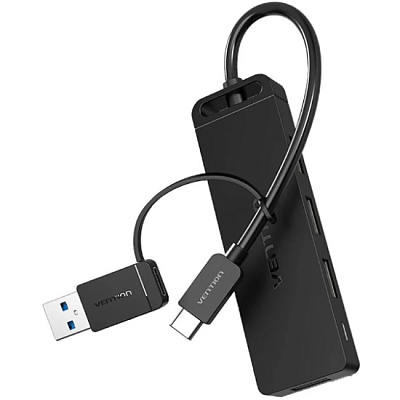 Хаб USB 4-port USB 3.0 Vention CHTBB, Black (CHTBB)