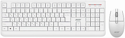 Клавиатура + мышь Acer OCC401 белый USB беспроводная Multimedia (ZL.ACCCC.017)