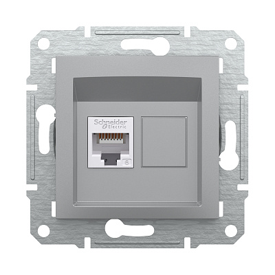 Розетка компьютерная SE EPH4700161 Asfora RJ45 кат.6e механизм алюминий (EPH4700161)