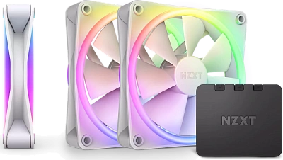 Комплект кулеров для компьютерного корпуса NZXT F120 RGB DUO 3в1 (RF-D12TF-W1)