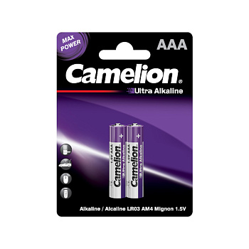 Батарейка CAMELION Ultra Alkaline LR03-BP2UT 2 шт. в блистере (LR03-BP2UT)