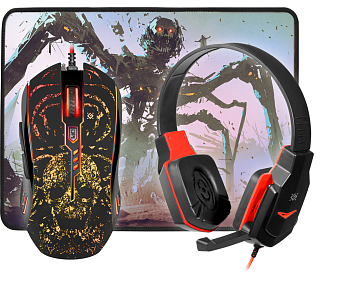 Игровой набор Defender Nemesida MHP-128 (мышь+коврик+гарнитура) (52128)