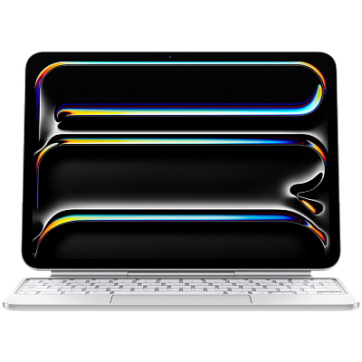 Чехол-клавиатура Apple Magic Keyboard для iPad Pro 11‑inch (M4,M5) Русская раскладка, Белый, A2975 (MWR03RS/A)