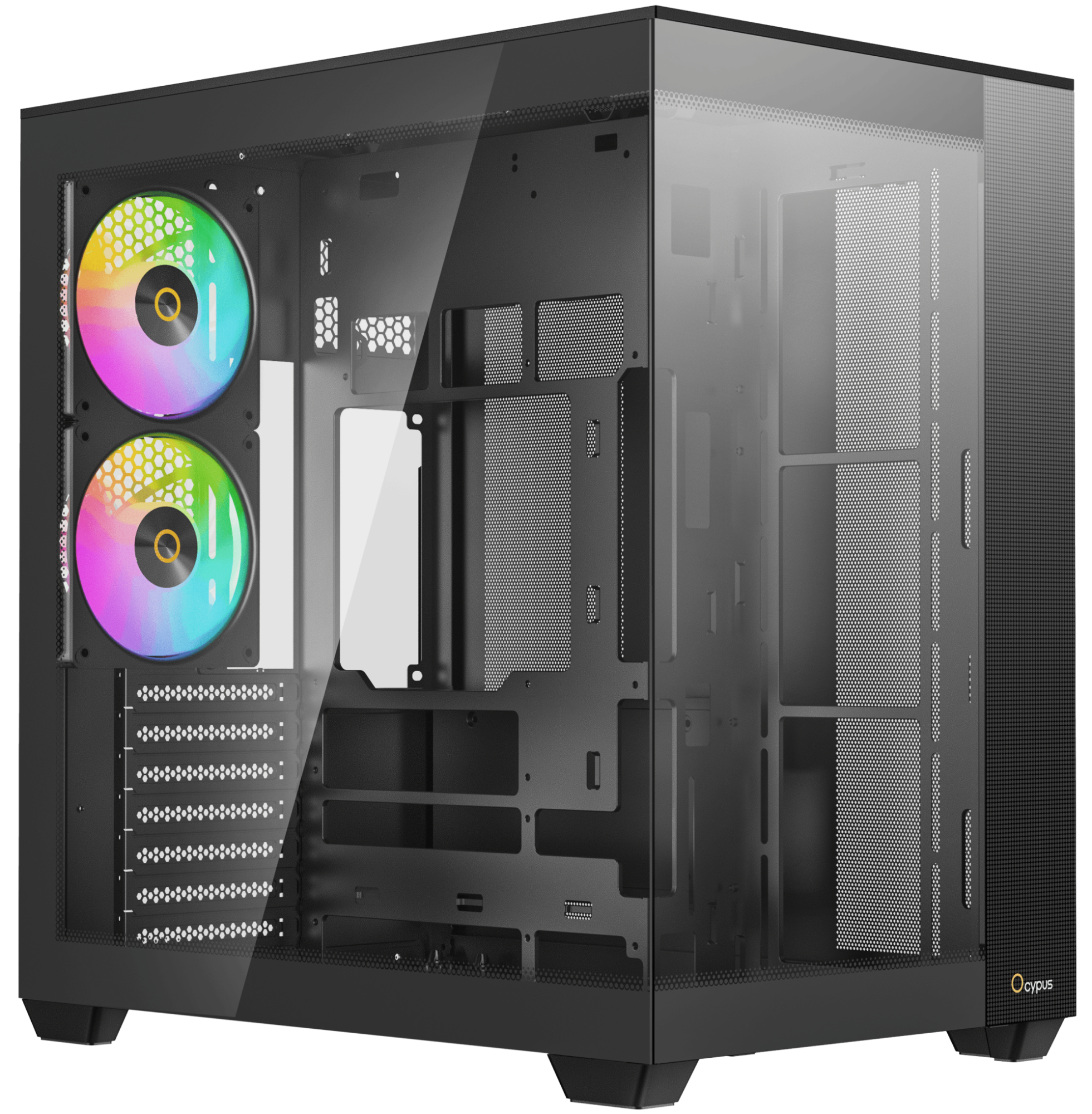 Корпус Ocypus Delta C74 BK ARGB - Черный (Delta-C74-BKD200XX-GL)