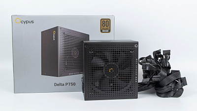 Блок питания Ocypus Delta P750 750W 80+ Bronze, Черный (Delta-P750-B1FDBK024X-EU)