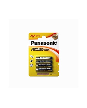 Батарейка щелочная PANASONIC Alkaline Power AAA/4B (LR03REB/4BPU/LR03APB/4BP)