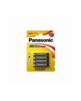 Батарейка щелочная PANASONIC Alkaline Power AAA/4B (LR03REB/4BPU/LR03APB/4BP)