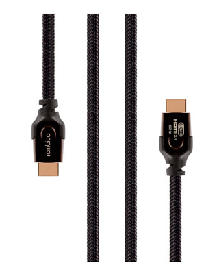Rombica кабель для видео DX30 HDMI to HDMI, 2.1, 3 м., черно-оранжевый (CB-DX30)