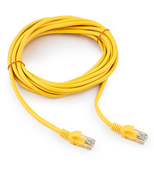 Патч-корд UTP Cablexpert, кат. 5e, 5м, жёлтый (PP10-5M/Y) Патч-корд UTP Cablexpert, кат. 5e, 5м, жёлтый (PP10-5M/Y)