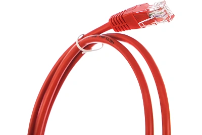 Патч-корд UTP, Кат.5е, 5м, NETLAN, 4 пары, красный, упак. 10шт (EC-PC4UD55B-BC-PVC-050-RD)