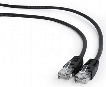 Патч-корд UTP Cablexpert PP12-5M/BK кат.5e, 5м, литой, многожильный (чёрный) (PP12-5M/BK) Патч-корд UTP Cablexpert PP12-5M/BK кат.5e, 5м, литой, многожильный (чёрный) (PP12-5M/BK)