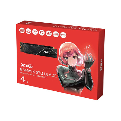 Твердотельный накопитель SSD ADATA XPG GAMMIX S70 BLADE 4 ТБ M.2 (AGAMMIXS70B-4T-CS)