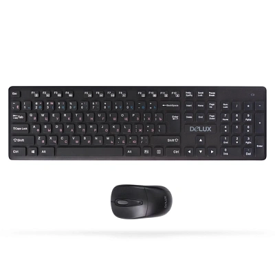 Клавиатура Delux DLD-1505OGB, Black + мышь (DLD-1505OGB)