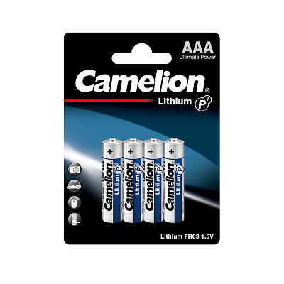 Батарейка CAMELION Lithium P7 FR03-BP4 4 шт. в блистере (FR03-BP4)