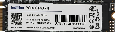Твердотельный накопитель SSD Indilinx, 256Gb, M.2 2280, Gen3x4 (IND-4XN80S256GX)