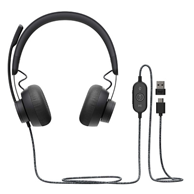  Гарнитура проводная Logitech Zone Wired Teams (981-000870)