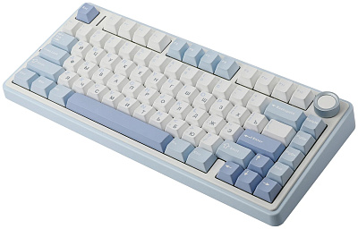 Клавиатура AULA F75, Gray Wood V3 (F75 White+Blue+Purple)