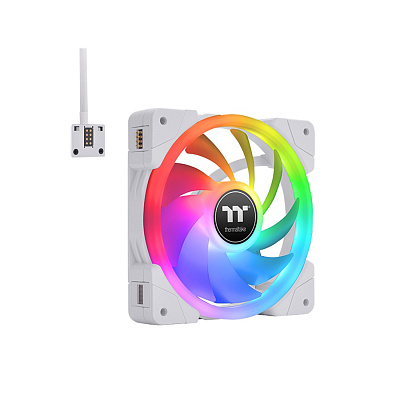 Кулер для компьютерного корпуса Thermaltake SWAFAN EX12 RGB PC Cooling Fan White (3-Fan Pack) (CL-F161-PL12SW-A)