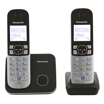Радиотелефон PANASONIC KX-TG6812RUB Black-silver (KX-TG6812RUB)