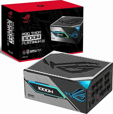 Геймерский блок питания ASUS 1000W 80Plus Platinum (ROG-THOR-1000P3-GAMING)