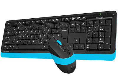 Клавиатура+мышь беспроводная A4tech Fstyler FG1010-BLUE USB (FG1010-BLUE Fstyler)