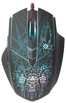 Игровая мышь проводная игровая оптическая Defender Doom Fighter GM-260L (черный) (52260)