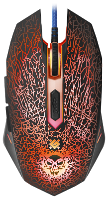 Игровая мышь проводная игровая оптическая Defender Shock GM-110L (черный),USB (52110)