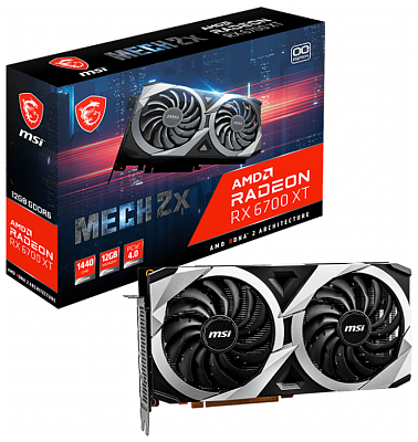 Видеокарта MSI  RADEON RX 6700XT MECH 2X, 12GB GDDR6 192-bit HDMI 3xDP RX 6700 XT MECH 2X 12G (RX 6700 XT MECH 2X 12G)