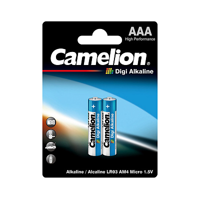 Батарейка CAMELION Digi Alkaline LR03-BP2DG 2 шт. в блистере (LR03-BP2DG)