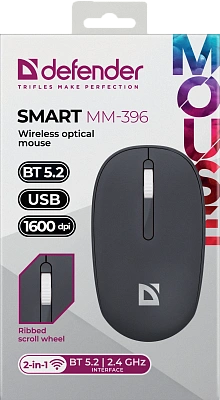 Мышь беспроводная Defender Smart MM-396 Черный (52396)
