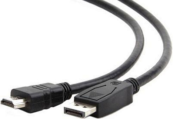 Кабель DisplayPort->HDMI Cablexpert CC-DP-HDMI-10M, 10м, 20M/19M, черный, экран, пакет (CC-DP-HDMI-10M)
