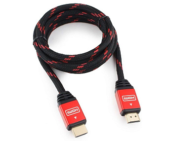 Кабель HDMI Cablexpert, серия Gold, 4,5 м, v1.4, M/M, красный, алюминиевый корпус, коробка (CC-G-HDMI02-4.5M)