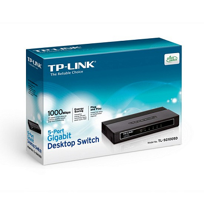 Коммутатор TP-Link TL-SG1005D 5-портовый гигабитный настольный (TL-SG1005D)