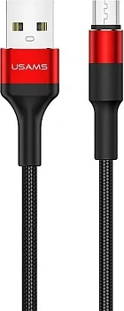 Кабель Micro USB Usams SJ-224, 1.2m, Black-Red (SJ224USB02)