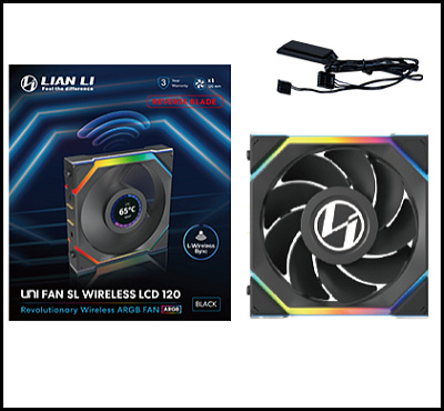 Вентилятор для корпуса Lian Li UNI FAN SL WIRELESS LCD 120 Reverse Blade 120mm (G99.12RSLLCD1W1B.00)