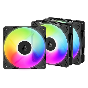 Кулер для корпуса ARCTIC P12 Pro Reverse ARGB 3 Pack, Black (ACFAN00333A)