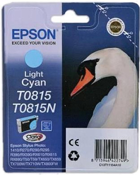 Картридж Epson C13T11154A10 (0815) R270/290/RX590_HIGH светло-голубой (C13T11154A10)