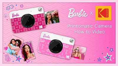 Фотоаппарат моментальной печати Kodak PRINTOMATIC Barbie темно-розовый (RODOMATICB10)