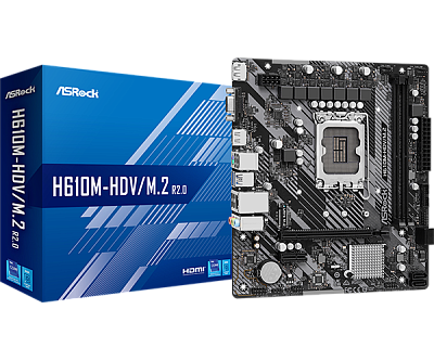 Материнская плата ASRock H610M-HDV/M.2 R2.0 LGA1700  mATX (H610M-HDV/M.2 R2.0)