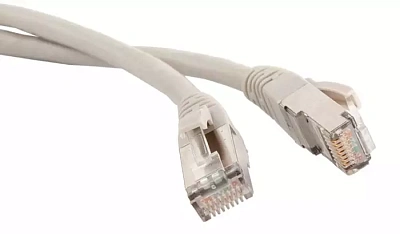 Патч-корд TWT UTP кат.5e, с заливными колпачками, 10.0 м, серый (TWT-45-45-10-GY)